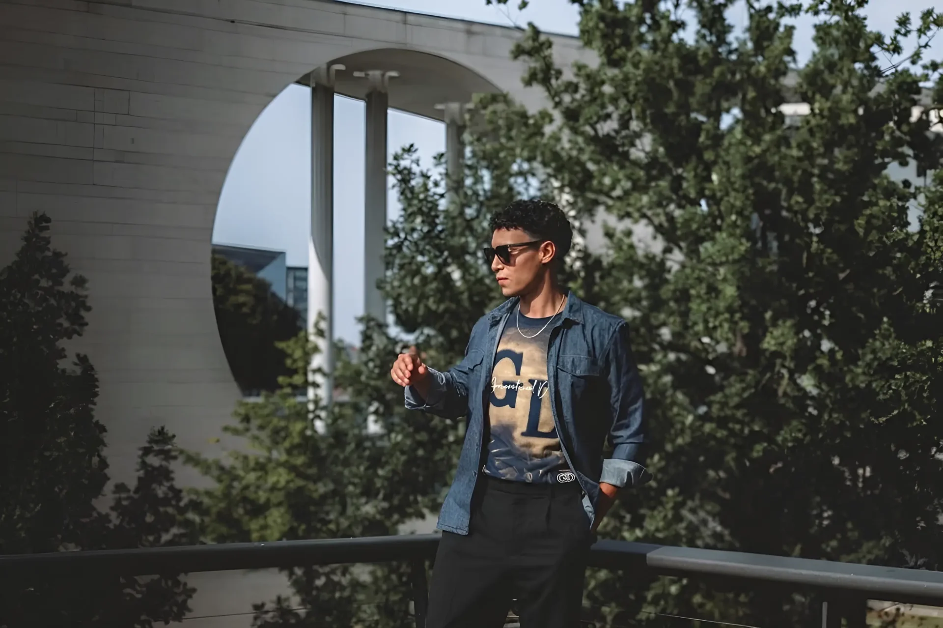 Generational Drip signature tee styled with denim, motivational streetwear